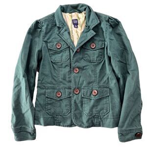 GAP Dark Green Denim Jacket Women's Size XS